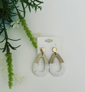 White Wooden Earrings - Grove Clothing & Co.